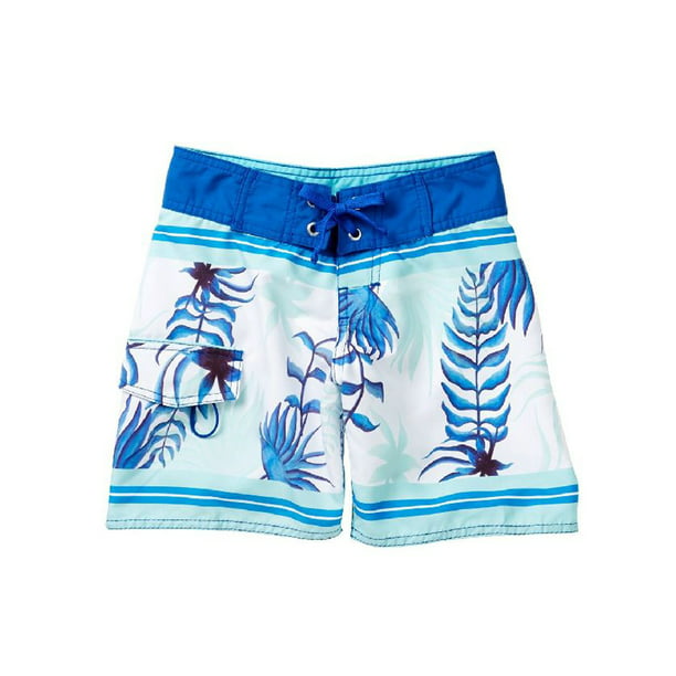 SEAWEED Mens Floral Printed Beach Expandable Waist Board Shorts 
